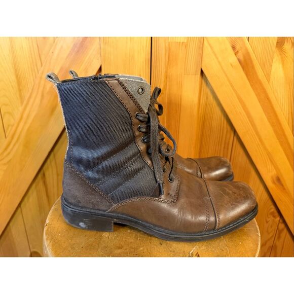 Alfani Other - Alfani Grouch Men’s Lace Up & Zip Boots Size Two-Tone 7.5M